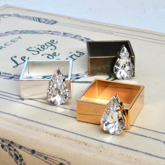 【SquareRing】スクエアリング ドロップ M クリスタル
