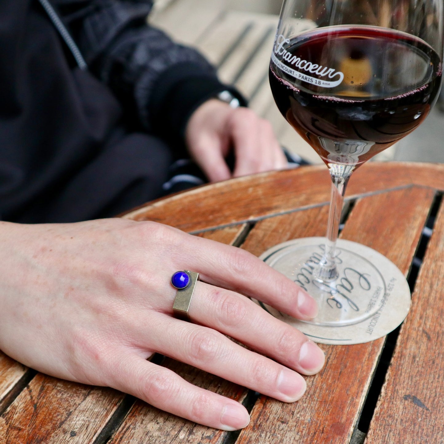 【SquareRing】スクエアリング ヴィンテージ ネイビーブルー L