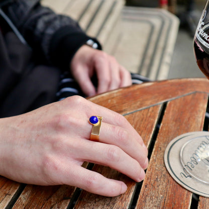 【SquareRing】スクエアリング ヴィンテージ ネイビーブルー L