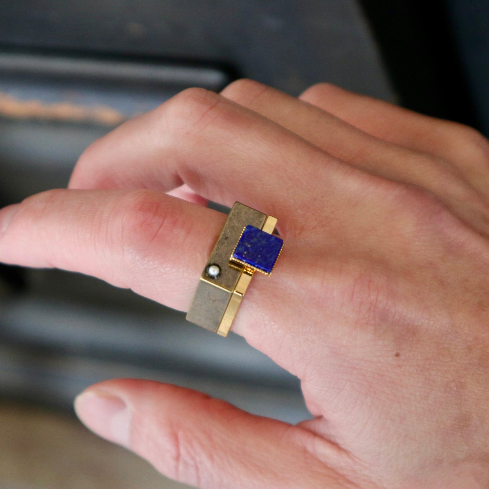 SquareRing】スクエアリング キャレ ラピスラズリ – IMUKA TIMUKAT PARIS