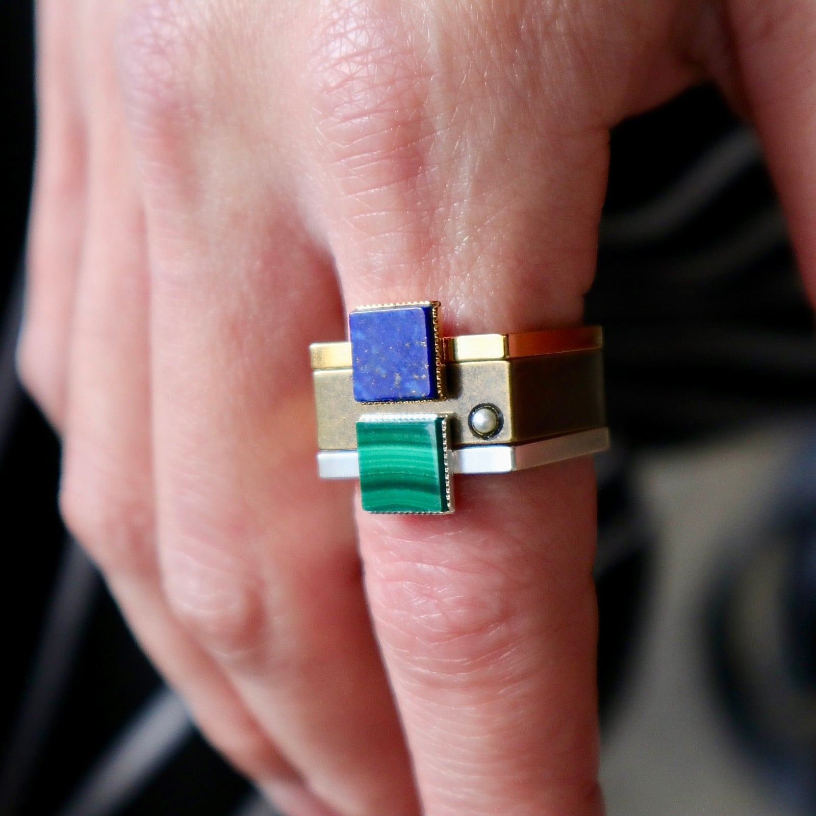 VINTAGE スクエアカット ラピスラズリ ヴィンテージ リング 指輪 23号 SquareRing】スクエアリング キャレ ラピスラズリ – IMUKA TIMUKAT PARIS