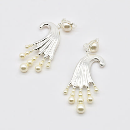 【Anémone de Mer】Dangling Clip-on Earrings