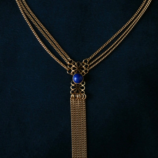 【Gustave Moreau - Cléopâtre】ギュスターヴ・モロー クレオパトラ Y字 フリンジ ネックレス