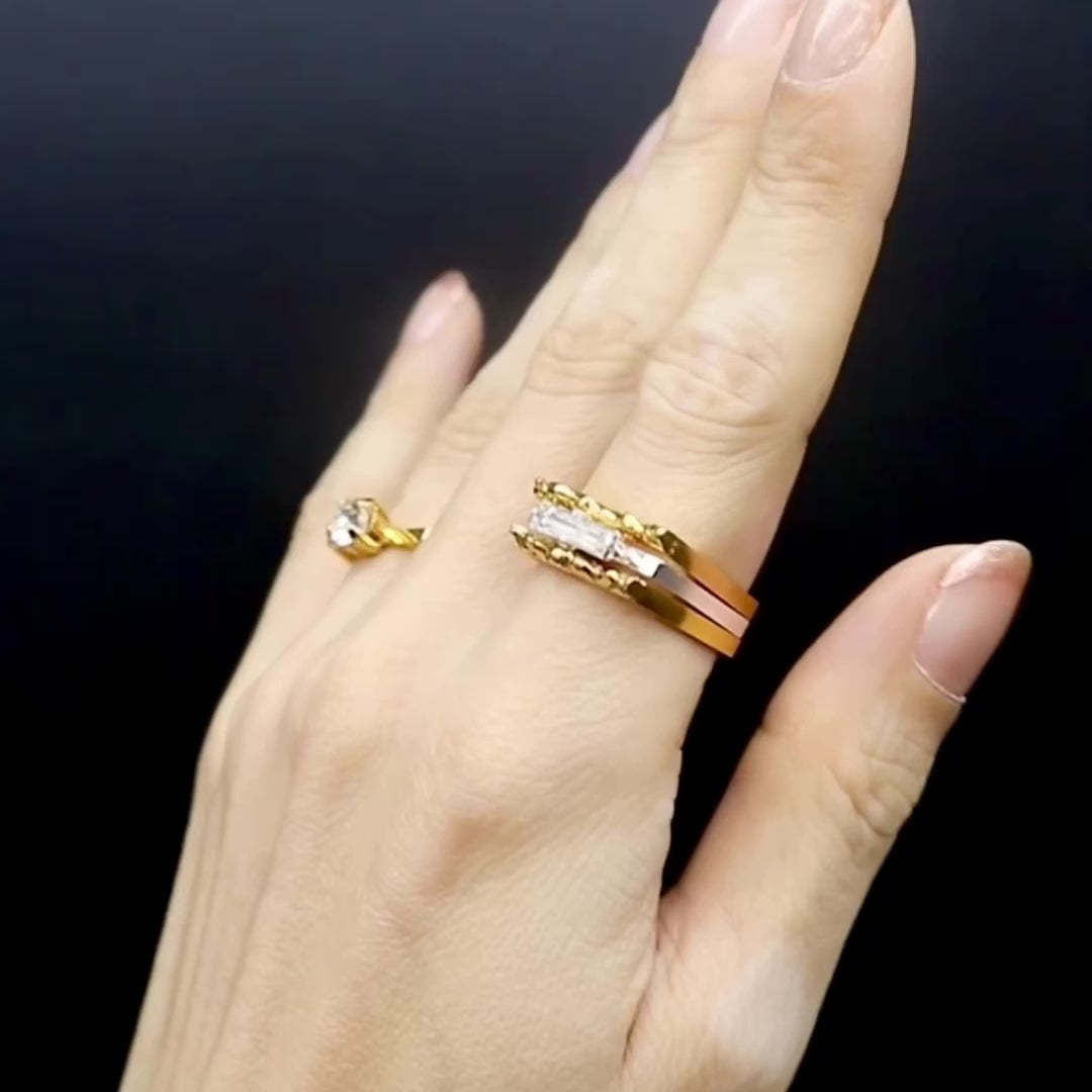 SquareRing】スクエアリング レクタングル S クリスタル – IMUKA