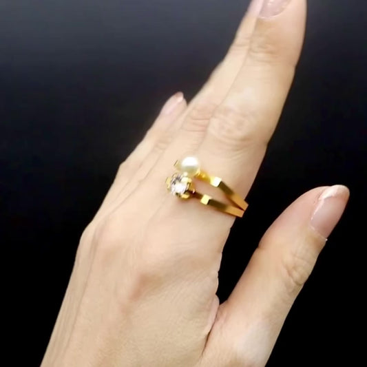 【SquareRing】Round Stone S Cristal