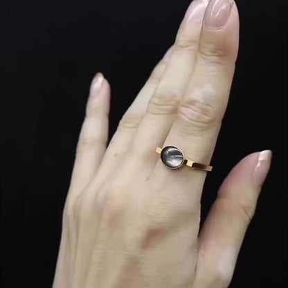 【SquareRing】スクエアリング ブラック マザー オブ パール S